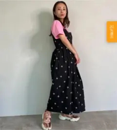 SANSeLf flower embroidery onepiece