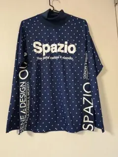 Spazio ドット柄 長袖シャツ M ネイビー