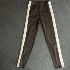 黒/白 サイドストライプ スパッツ 140