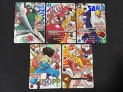 ワンピースカードゲーム ラウンドワンコラボ 麦わらの一味 5枚セット