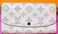 ルイヴィトン　　モノグラム　マヒナ　ポルト　フォイユ　イリス　長財布