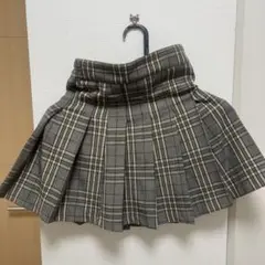 グレー系チェック プリーツスカート