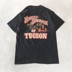 ハーレーダビッドソン プリントTシャツ 00s USA製 M 黒 14348