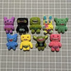 キャラクター デコパーツ 9個 可愛い モンスター