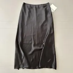 IENA イエナ 新品 サテンスリットスカート フレア ロング 黒 40
