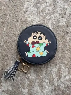 クレヨンしんちゃん 丸型ポーチ キーチェーン付き