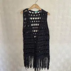 ベネトン　benetton united of colors ベスト　レース編み