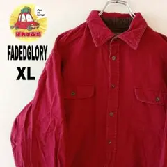 USA古着 FADEDGLORY ネルシャツ　XL レッドのサムネイル
