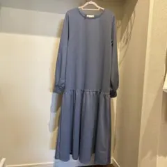 NANO universe ブルーロングスリーブドレス