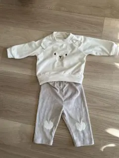 【美品】アカチャンホンポ フリース マシュマロ パジャマ ひつじ 80