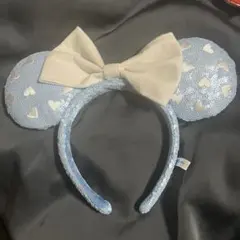 水色　ブルー　スパンコール　カチューシャ　ディズニー　シンデレラ　パルパルーザ