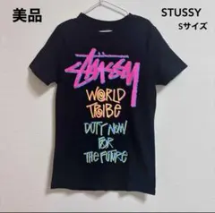 【美品】STUSSY ステューシー WORLD TRIBE Tシャツ ブラック