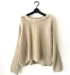 SLOBE IENA モヘア混紡ゆったりニット