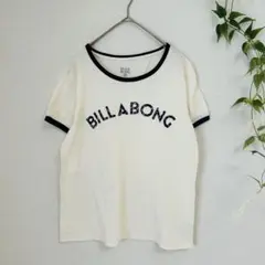 【美品】ビラボン リンガーTシャツ ロゴプリント サーフ M コットン100%のサムネイル