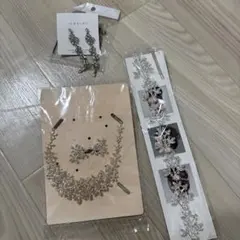 ブライダルアクセサリー 3点セット ヘッドドレス ネックレス ピアス