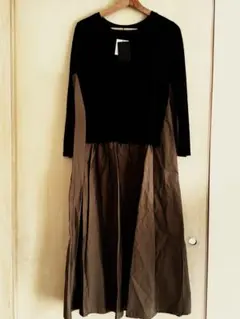 新品タグ付き SCOT CLUB バイカラードッキングロングワンピース Fサイズ