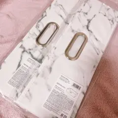 THREEPPY大理石模様収納ボックス 2個セット 浅型