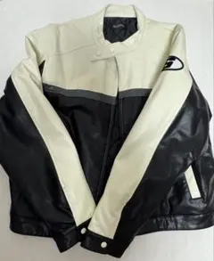 SLOPPY レザージャケット ホワイト・ブラック