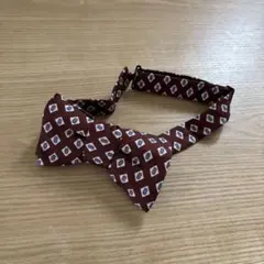 【新郎着用】蝶ネクタイ ボルドー 小紋柄 結婚式 前撮り 二次会 メンズ