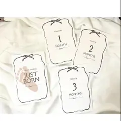 《大人気》マンスリーカード　マンスリーフォト　月齢カード　月齢フォト　足形