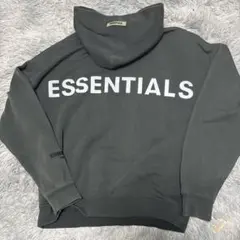 ESSENTIALS 両面ロゴフードパーカーSサイズブラック【未使用に近い】 ESSENTIALS 両面ロゴブラックフード付きパーカーSサイズ - メルカリ