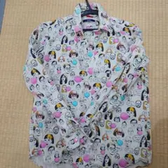 Ciaopanic　顔イラストプリント 長袖シャツ Lサイズ