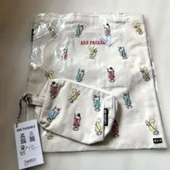 ANDWANG popup ショッパー ノベルティ トートバッグ ピンク - メルカリ