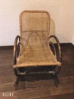ラタンチェア　キッズチェア　アンティーク　古道具 Kids Rattan Chair / キッズ ラタン チェア 【A】〈キッズチェア