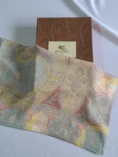 ETRO エトロ シルク 大判 スカーフ 正方形 ペイズリー柄