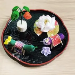 ミニ　お盆飾り　精霊馬　ちりめん細工　02のサムネイル