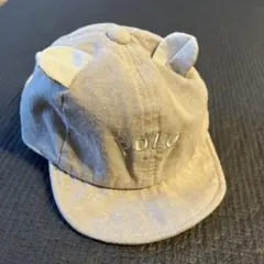 POLO ベビー用耳付きキャップ グレー