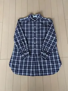 NEW YORKER ニューヨーカー　チェック　シャツブラウス　ネイビー　９号