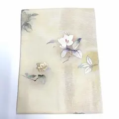 最終価格 帯9898 ●高級 正絹 刺繍 夏帯 名古屋仕立て 名古屋帯