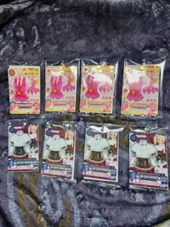 アイカツ！　セブンイレブン限定　星宮いちご4枚、藤堂ユリカ4枚