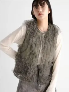 【新品】RADIATE ラディエイト ボリュームチュールフリルジレ ダークグレー