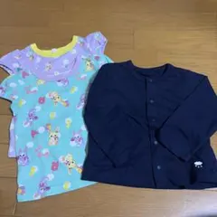 AIRism 長袖カーディガン 90cm 半袖Tシャツ　２枚セット　80cm