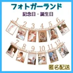 マンスリー　フォト　ガーランド　フレーム　誕生日　バースデー　１歳　写真　飾り