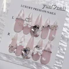 No.1 ネイルチップ 量産型 フレンチガーリー スナ系 韓国系 春ネイル