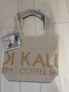 カルディ食品福袋バッグ＋もへじ手ぬぐいエコバッグ