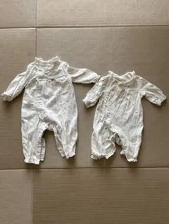 【おそろい】　さくらんぼロンパース2枚セット