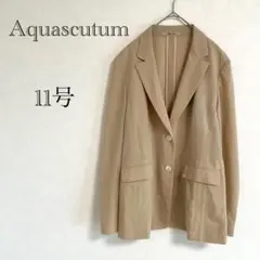 Aquascutum ベージュ テーラードジャケット 11号