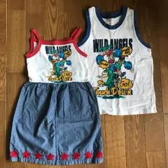 eab ベベ 兄妹ペアルック タンクトップ ワンピース