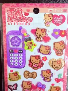 【新品未開封】 平成はっぴーフォン日焼けキティシール