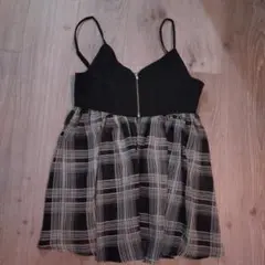 チェック柄キャミソール