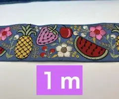 インド刺繍リボン　布地タイプ　フルーツ　【D】