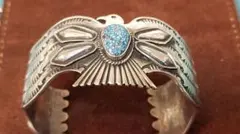 (未使用)サンシャインリーブス バングル ブラックスパイダーウェブ １点物