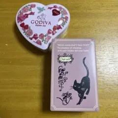 GODIVAハート型空き缶♡シャノワール空き缶（ガーネット）2個セットのサムネイル