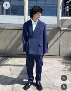 CULINI ネイビー テーラードジャケット パンツ セットアップ