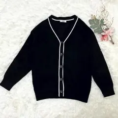 GLACIER ハニーズ (S) バイカラーカーディガン Vネック きれいめ