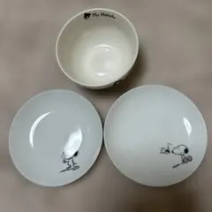 スヌーピーペアプレートとマイメロディーのボウルセット